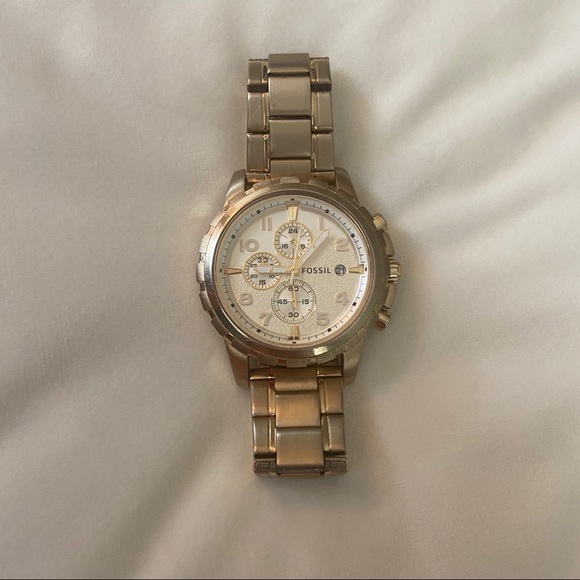Mens Fossil Dean Chronograph Goldtone 